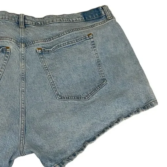 Abercrombie & Fitch Curve Love High Rise Mom Shorts Size 36 - Picture 4 of 13